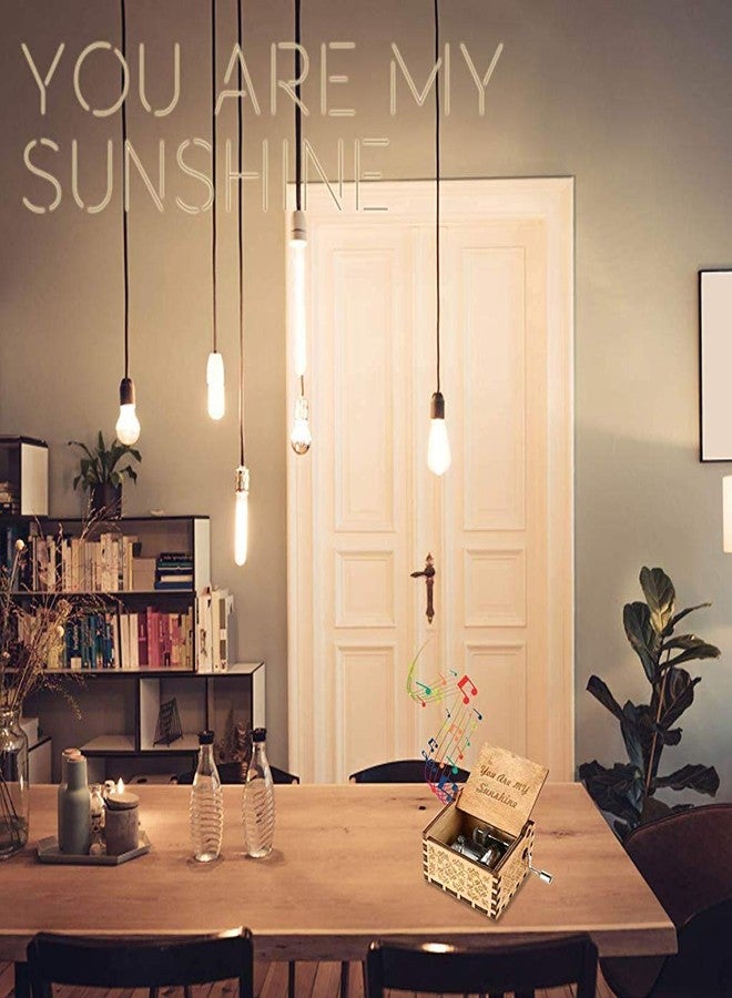 ZIBUYU® Wooden Classic Music Box with Hand Crank Birthday/Diwali Gifts with You are My Sunshine for Girls Boys Friends & Family - Image 3